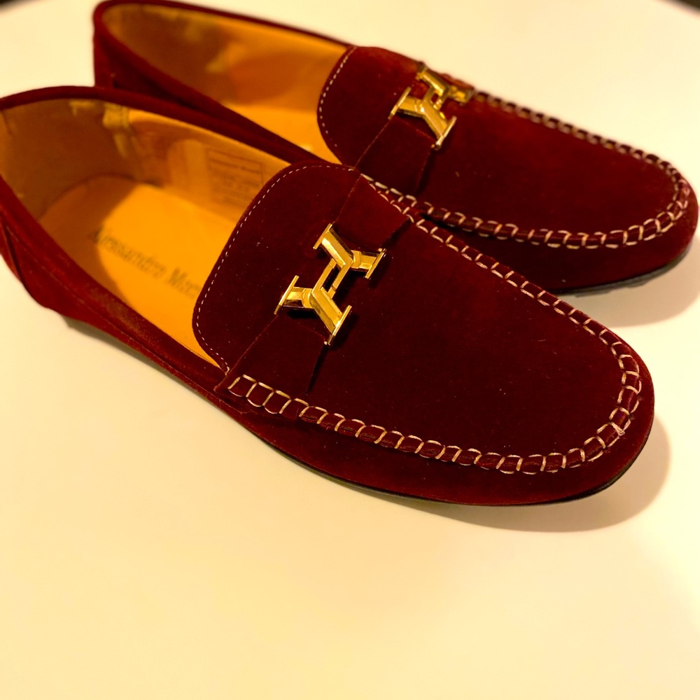 Men’s Burgundy suede slip on